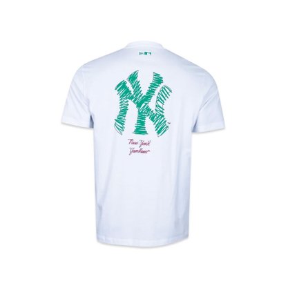 Camiseta New Era Manga Curta NY Yankees Action Vacation Memories Branca
