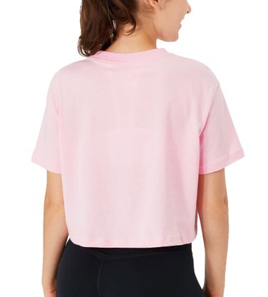 Camiseta Nike Cropped Sportswear Essential Rosa Claro