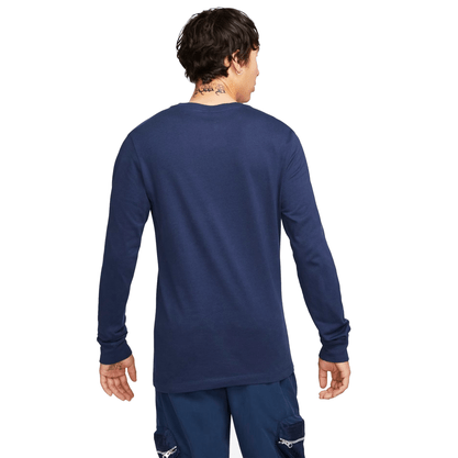 Camiseta Nike Manga Longa Peace Tee Azul