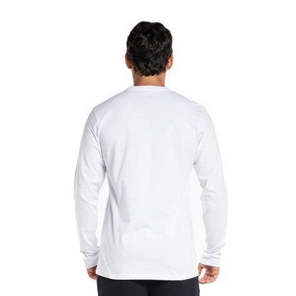 Camiseta Quiksilver Manga Longa Comp Logo Branco