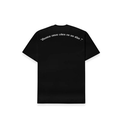 Camiseta Respect Manga Curta Travis Scott Eyes Preto