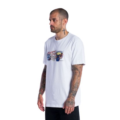 Camiseta RVCA Manga Curta City Branco