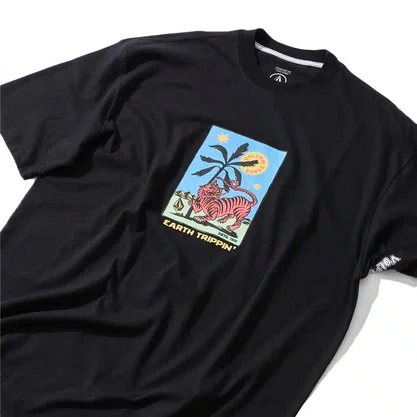 Camiseta Volcom Manga Curta Tarot Tiger Preto
