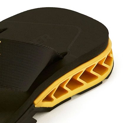 Chinelo Kenner Rakka Preto/ Dourado