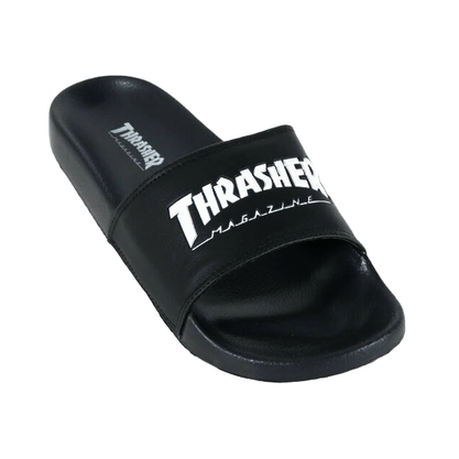 Chinelo Thrasher Slide Mag Logo Preto e Branco