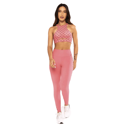 Legging Alto Giro Hyper Recorte Rosa