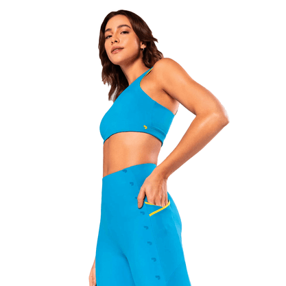 Legging Alto Giro Versatily Bolsos Azul