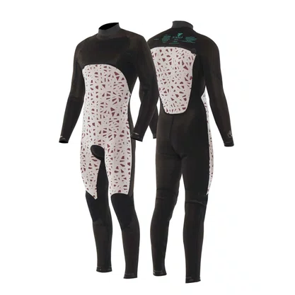 Long John Vissla Seven Seas 3/2 Chest Zip 3.2mm Manga Longa Preto