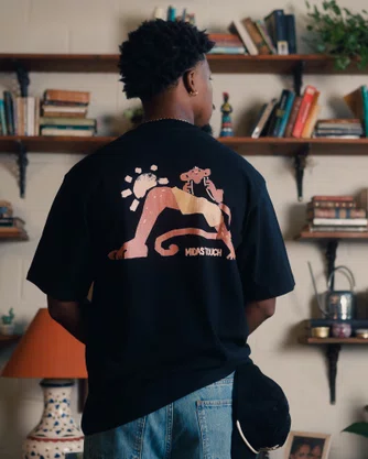 Camiseta Midas Manga Curta Oversized Saguipuru Preta