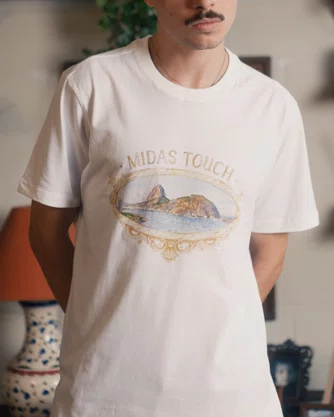 Camiseta Midas Manga Curta Regular Sugar Off White