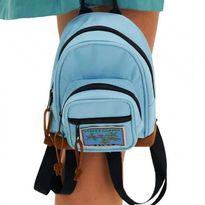 Mini Mochila Baw Garden Azul Claro