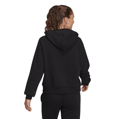 Moletom Adidas Canguru Fechado Essentials Outlined Preto