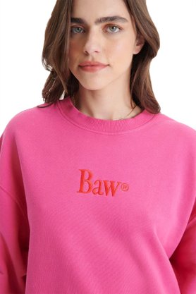 Moletom Baw Careca Sweatshirt Logo Rosa