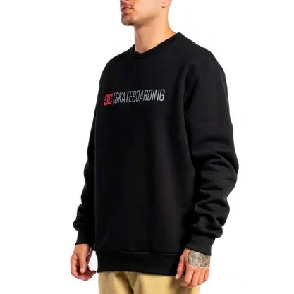 Moletom DC Careca Minimal Crew Preto