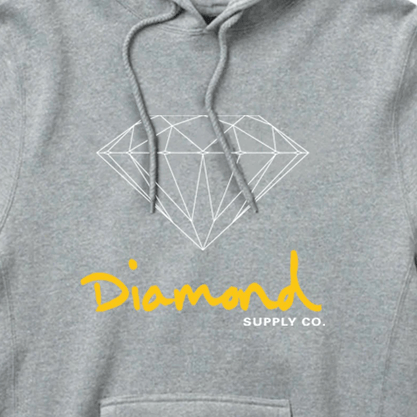 Moletom Diamond Canguru Brilliant Logo Cinza Mescla