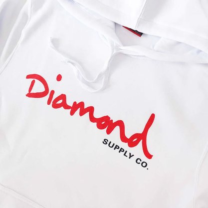 Moletom Diamond Canguru Fechado Og Branco