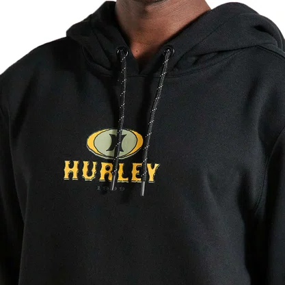 Moletom Hurley Canguru Retrô Waves Preto