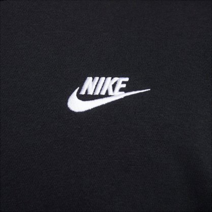 Moletom Nike Careca Sportswear Club Fleece Crew Preto