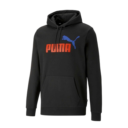 Moletom Puma Fechado Canguru Essentials Big Logo Preto
