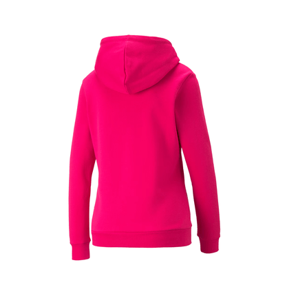Moletom Puma Fechado Canguru Essentials Logo Rosa