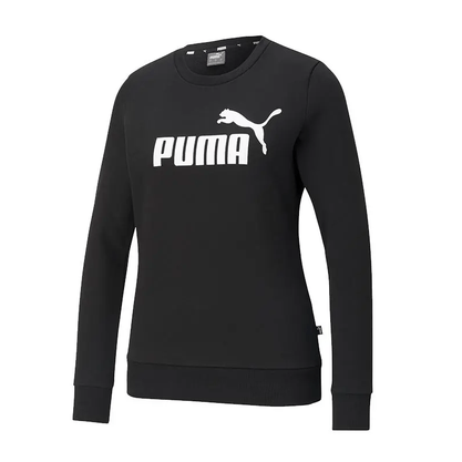 Moletom Puma Fechado Essentials Logo Crew Preto