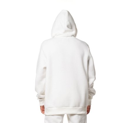 Moletom Quiksilver Canguru Fechado Comp Logo Branco