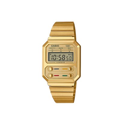 Relógio Casio Digital Vintage Dourado A100WEG-9ADF