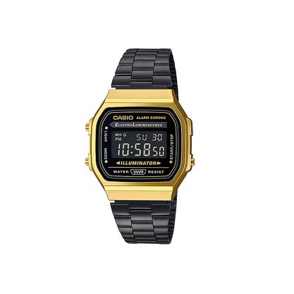 Relógio Casio Digital Vintage Preto/ Dourado A168WEGB-1BDF