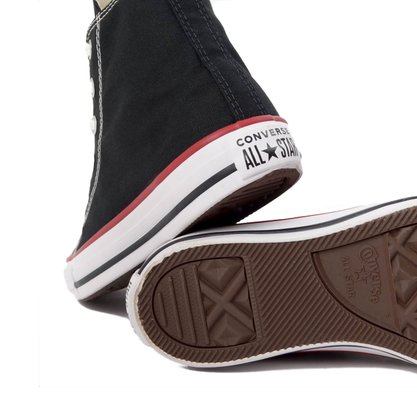 Tênis All Star Converse Chuck Taylor Core Hi Preto/ Vermelho e Branco