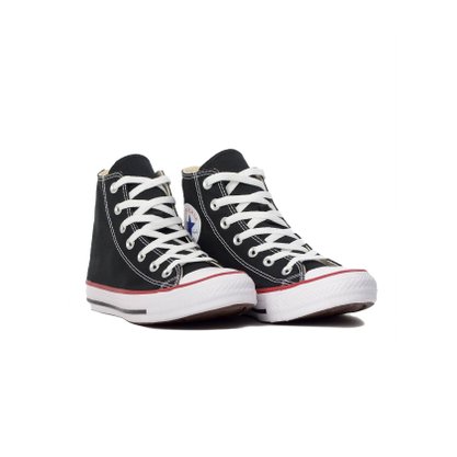 Tênis All Star Converse Chuck Taylor Core Hi Preto/ Vermelho e Branco