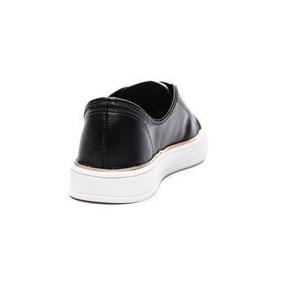 Tênis Beira Rio Slip On Preto/ Branco