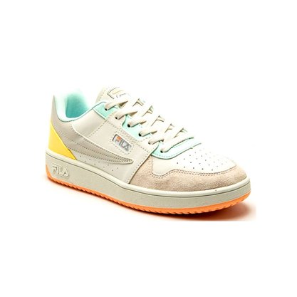 Tênis Fila Arcade Low Off White/ Amarelo e Azul Claro