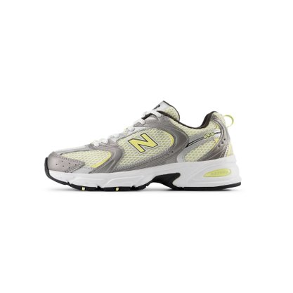 Tênis New Balance 530 Branco/ Prata e Amarelo