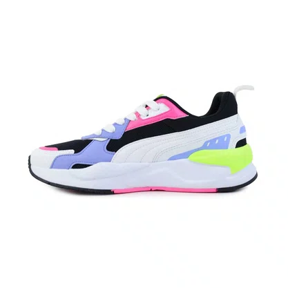 Tênis Puma X-Ray Square Branco, Rosa e Violeta