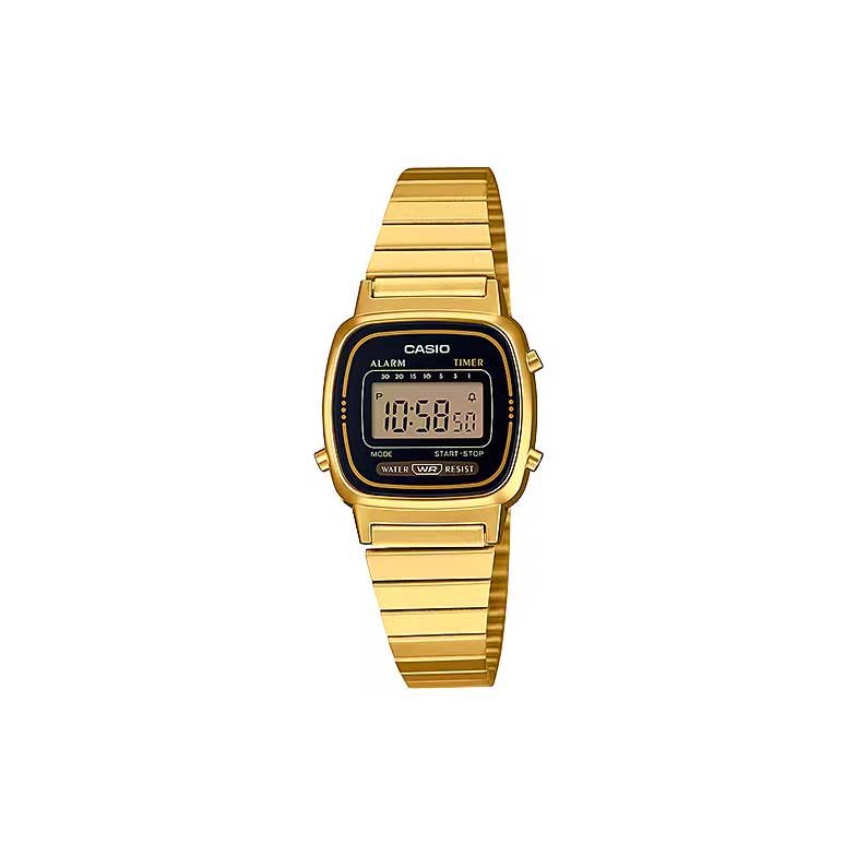 Relógio Casio Digital Vintage Dourado LA670WGA-1DF