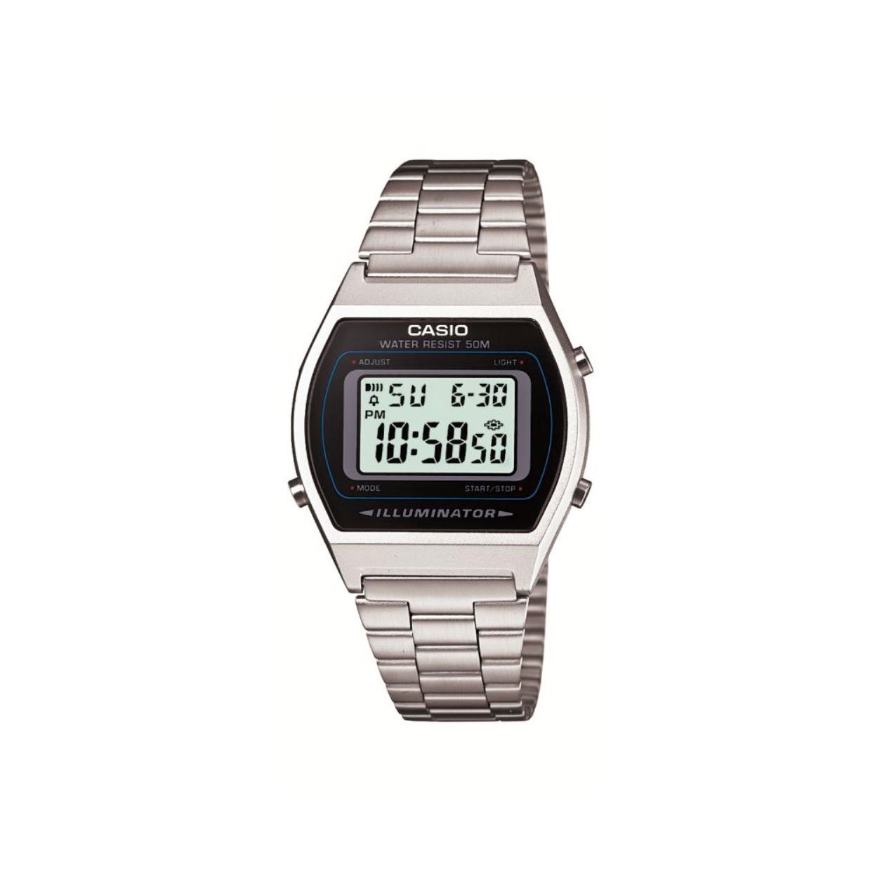 Relógio Casio Digital Vintage Prata B640WD-1AVDF - Kapiva Calçados