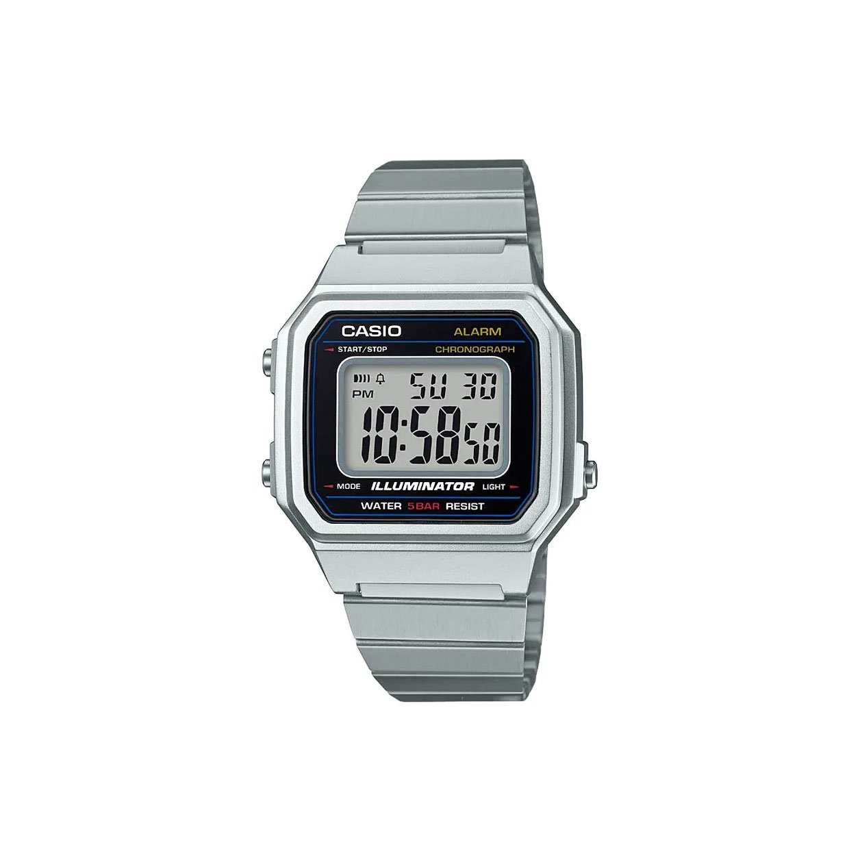Relógio Casio Digital Vintage Prata B650WD-1ADF