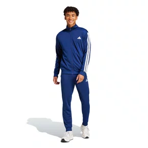 Agasalho Adidas Sportswear Basic Três Listras Tricot Azul
