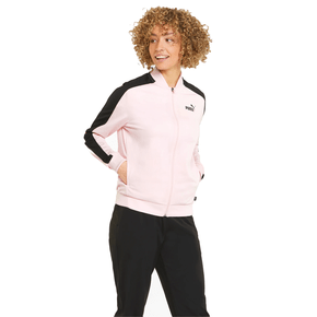 Agasalho Puma Baseball Tricô Preto/ Rosa