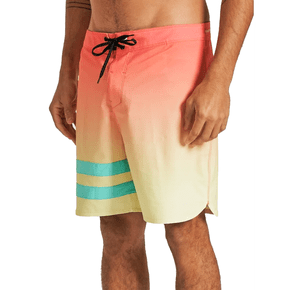 Bermuda Hurley Água Phantom Block Party 18" Amarelo/ Laranja