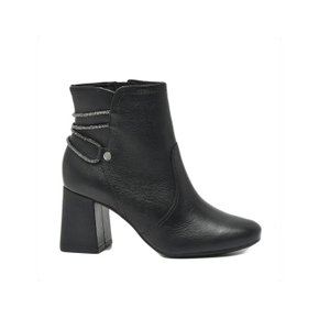 Bota Via Marte Courto Cano Curto Corrente Preto