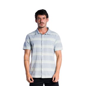 Camisa Quiksilver Manga Curta Cali Sunrise Verde Àgua/ Azul