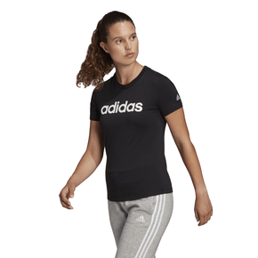 Camiseta Adidas Manga Curta Essentials Slim Logo Preto