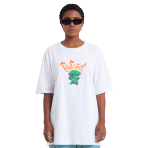 Camiseta Baw Manga Curta Phantom Shrooms Branco