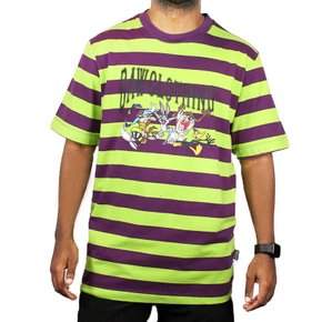 Camiseta Baw Stripes Looney Tunes Verde Neon