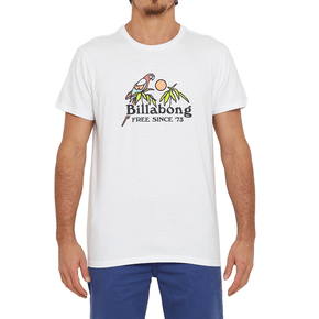Camiseta Billabong Manga Curta Calm Branca