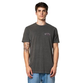 Camiseta Billabong Manga Curta Stacked Arch Cinza