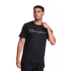 Camiseta Champion Manga Curta Scrip Logo Ink Preta