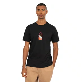 Camiseta DC Manga Curta Burning Dice Preta
