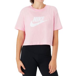 Camiseta Nike Cropped Sportswear Essential Rosa Claro